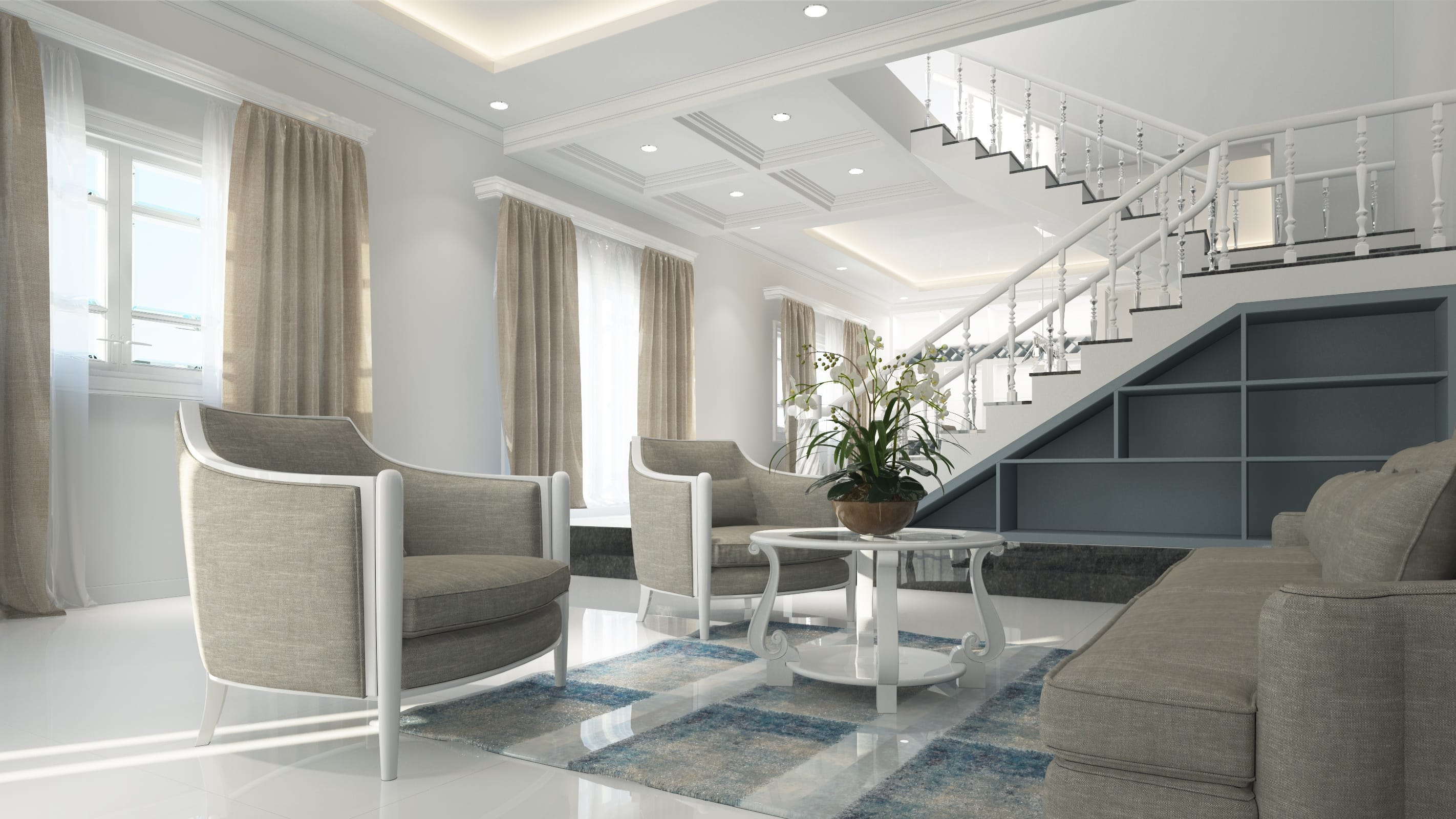 Interior of elegant home